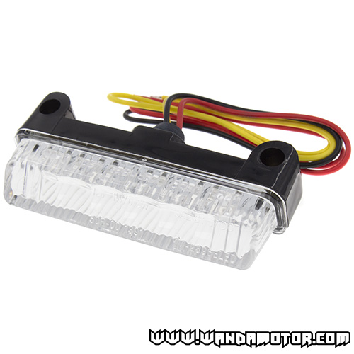 Rear light LED clear rectangular